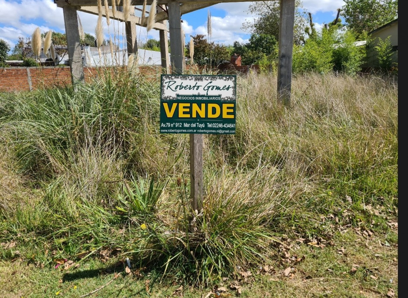 LOTE en esquina sobre Av.79 ACCESO PRINCIPAL A MAR DEL TUYU